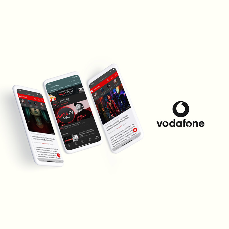 Exemplarische Screenshots: Artikelseiten von Vodafone Featured und Youtube Kanal Giga TV Mag.